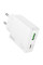 Мережевий зарядний пристрій (зарядка) Hoco C142A Direct PD20W+QC3.0 (1USB-A/1C) - White - фото