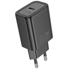 Мережевий зарядний пристрій (зарядка) Hoco N62 Gentle PD30W (1USB-C) - Black