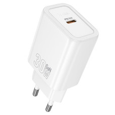 Сетевое зарядное устройство (зарядка) Hoco N62 Gentle PD30W (1USB-C) - White