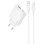 Caricatore da rete Hoco C142A Direct PD20W+QC3.0 (1USB-A/1C) + cavo Type-C to Lightning - White