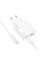 Мережевий зарядний пристрій (зарядка) Hoco C142A Direct PD20W+QC3.0 (1USB-A/1C) + кабель Type-C to Type-C - White - фото