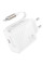 Мережевий зарядний пристрій (зарядка) Hoco N57 Full PD20W with retractable cable Type-C (2USB-C) - White - фото