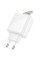 Мережевий зарядний пристрій (зарядка) Hoco N57 Full PD20W with retractable cable Type-C (2USB-C) - White - фото