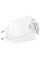 Мережевий зарядний пристрій (зарядка) Hoco N57 Full PD20W with retractable cable Type-C (2USB-C) - White - фото