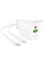 Сетевое зарядное устройство (зарядка) Borofone BN29 Fuente PD30W+QC3.0 (1USB-A/1C) + кабель Type-C to Lightning - White - фото