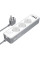 Удлинитель Borofone BAC9 Power PD20W (3USB-A/1C/3xSocket) (2m) - White - фото