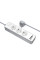 Удлинитель Borofone BAC9 Power PD20W (3USB-A/1C/3xSocket) (2m) - White - фото