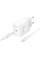 Мережевий зарядний пристрій (зарядка) Borofone BA99A Breeze PD20W (1USB-C) + кабель Type-C to Lightning - White - фото