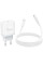 Сетевое зарядное устройство (зарядка) Borofone BA99A Breeze PD20W (1USB-C) + кабель Type-C to Type-C - White - фото