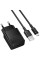 Мережевий зарядний пристрій (зарядка) Borofone BAS71A Source 10.5W (1USB-A) + кабель USB to MicroUSB - Black - фото