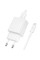 Мережевий зарядний пристрій (зарядка) Borofone BAS71A Source 10.5W (1USB-A) + кабель USB to MicroUSB - White - фото