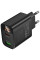 Мережевий зарядний пристрій (зарядка) Borofone BA96A Ilustre with digital display PD20W+QC3.0 (1USB-A/1C) - Black - фото