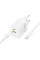 Мережевий зарядний пристрій (зарядка) Borofone BN27 Fuente PD20W+QC3.0 (1USB-A/1C) + кабель Type-C to Type-C - White - фото