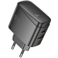 Сетевое зарядное устройство (зарядка) Hoco CS63A Bright PD65W (1USB-A/1C) - Black