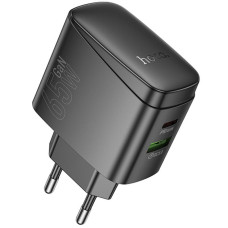 Мережевий зарядний пристрій (зарядка) Hoco CS63A Bright PD65W (1USB-A/1C) - Black