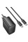 Сетевое зарядное устройство (зарядка) Hoco CS63A Bright PD65W (1USB-A/1C) + кабель Type-C to Type-C - Black - фото