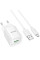 Мережевий зарядний пристрій (зарядка) Hoco C145A Charm QC3.0 18W (1USB-A) + кабель USB to MicroUSB -  - фото