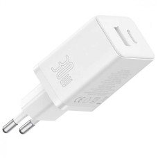 Мережевий зарядний пристрій Baseus Cube Pro Fast Charger PD30W+QC3.0 (1USB-A/1C) (P10111404) Moon White