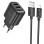 Сетевое зарядное устройство Hoco C141A Smart 2.1A (2USB-A) + кабель USB to Lightning - Black