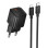 Мережевий зарядний пристрій Hoco N66 Ingenious PD35W (1USB-C) + кабель Type-C to Lightning - Black