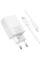 Мережевий зарядний пристрій Borofone BAS75A Source PD30W (1USB-C) + кабель Type-C to Lightning - White - фото
