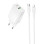 Сетевое зарядное устройство Borofone BAS76A Source PD30W+QC3.0 (1USB-A/1C) + кабель Type-C to Lightning - White