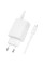 Мережевий зарядний пристрій Borofone BAS76A Source PD30W+QC3.0 (1USB-A/1C) + кабель Type-C to Lightning White - фото