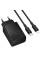 Сетевое зарядное устройство Borofone BAS73A Source PD20W (1USB-C) + кабель Type-C to Lightning - Black - фото