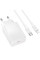 Сетевое зарядное устройство Borofone BAS73A Source PD20W (1USB-C) + кабель Type-C to Lightning - White - фото