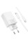 Сетевое зарядное устройство Borofone BAS73A Source PD20W (1USB-C) + кабель Type-C to Type-C - White - фото