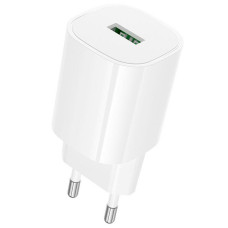 Сетевое зарядное устройство Borofone BA102A Pudding QC3.0 (1USB-A) - White