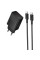 Сетевое зарядное устройство Borofone BAS75A Source PD30W (1USB-C) + кабель Type-C to Type-C - Black - фото