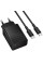 Сетевое зарядное устройство Borofone BAS75A Source PD30W (1USB-C) + кабель Type-C to Type-C - Black - фото