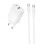 Сетевое зарядное устройство Borofone BAS76A Source PD30W+QC3.0 (1USB-A/1C) + кабель Type-C to Type-C - White