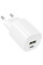 Сетевое зарядное устройство Borofone BA104A Pudding PD20W+QC3.0 (1USB-A/1C) - White - фото