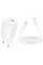 Сетевое зарядное устройство Borofone BA103A Pudding PD20W (1USB-C) + кабель Type-C to Type-C - White - фото