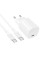 Сетевое зарядное устройство Borofone BA103A Pudding PD20W (1USB-C) + кабель Type-C to Type-C - White - фото
