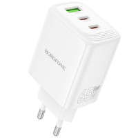 Сетевое зарядное устройство Borofone BN32 Cargador PD65W (1USB-A/2C) White