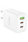 Мережевий зарядний пристрій Borofone BN32 Cargador PD65W (1USB-A/2C) - White - фото