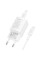 Мережевий зарядний пристрій Borofone BA104A Pudding PD20W+QC3.0 (1USB-A/1C) + кабель Type-C to Lightning - White - фото