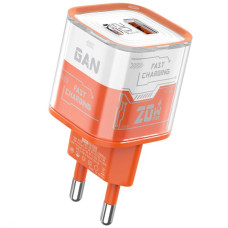 Сетевое зарядное устройство Amaya E200D PD20W+QC3.0 (1USB-A/1C) - Orange