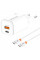 Сетевое зарядное устройство Amaya E48D PD33W+QC3.0 (1USB-A/1C) + кабель Type-C to Type-C - White - фото