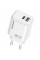 Сетевое зарядное устройство Amaya E43D PD20W (1USB-A/1C) + кабель USB to Type-C - White - фото
