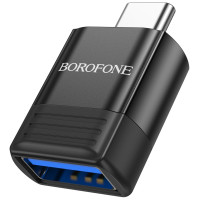 Переходник Borofone BV18 Type-C male to USB female 3.0 - Black