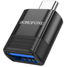 Переходник Borofone BV18 Type-C male to USB female 3.0 - Black