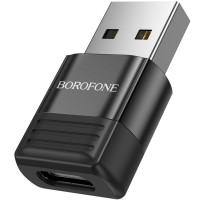 Переходник Borofone BV18 USB male to Type-C female USB2.0 - Black