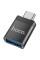 Переходник Hoco UA17 Type-C Male to USB Female USB3.0 - Черный - фото