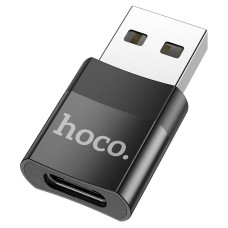 Переходник Hoco UA17 USB Male to Type-C Female USB2.0 - Черный