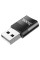 Переходник Hoco UA17 USB Male to Type-C Female USB2.0 - Черный - фото