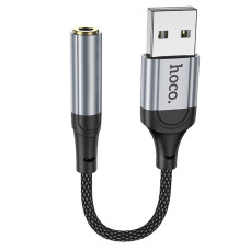 Перехідник Hoco LS36 Fresh USB to 3,5 AUX - Black